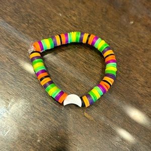 Halloween themed handmade clay bead bracelet kids